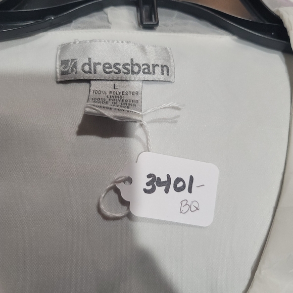 Dressbarn blouse fairy white krinkle bell ruffle sleeves lined flowy crop Y2K - Picture 4 of 5